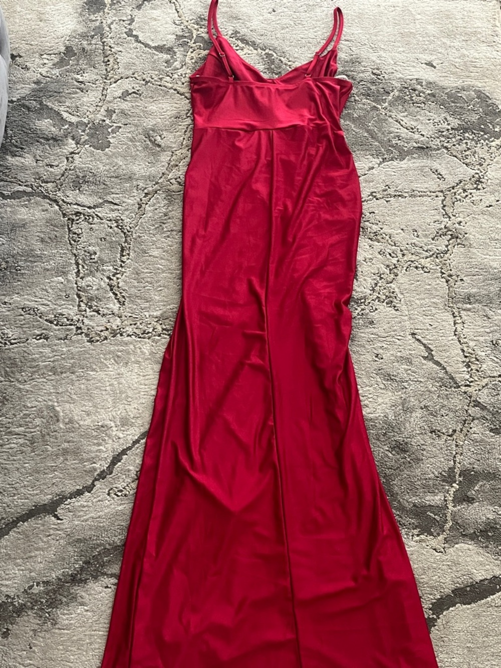 iris Red Draped Ruched Maxi Dress - Picture 4 of 5